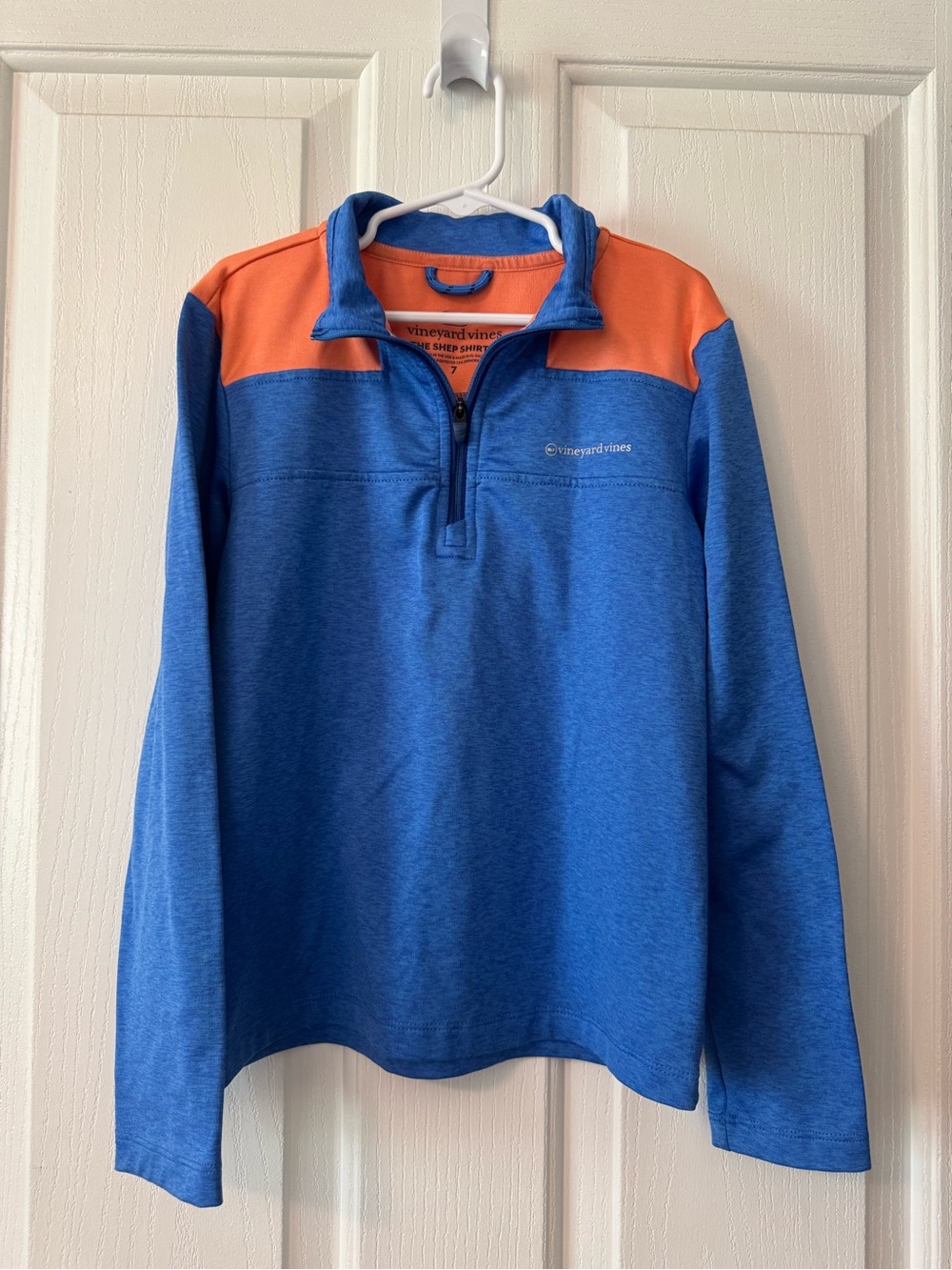 Vineyard Vines Blue & Orange Quarter-Zip Pullover